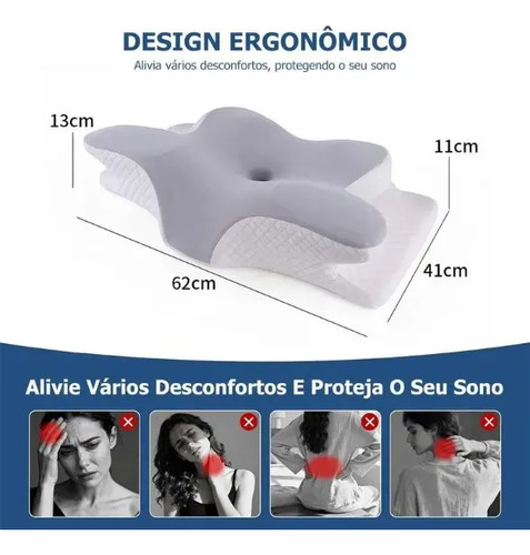 Travesseiro Cervical Ortopédico Espuma De Memória — foto 8